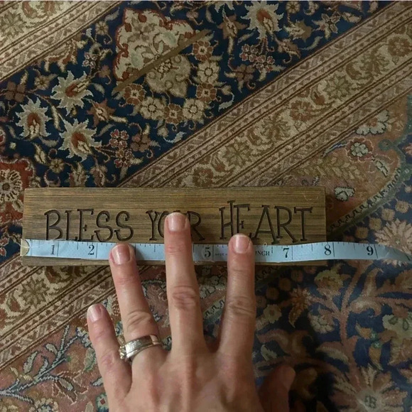 EUC “Bless your heart”  small sign.  Would be perfect on a desk at work, a shelf - Picture 5 of 9
